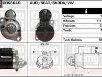 Electromotor AUDI A3 8L1 DELCOREMY DRS8040N