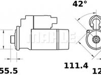 Electromotor AUDI A3 8L1 MAHLE ORIGINAL MS406