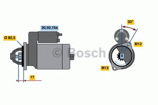 Electromotor # Audi A4 1.8 cabriolet [8h7; b6; 8he; b7] t benzina 163cp/120kw BFB 2002 2003 2004 2005 2006 2007 2008 2009 # 0 986 016 330 # BOSCH