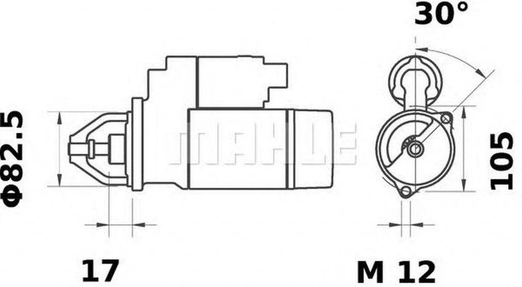 Electromotor AUDI A4 8D2 B5 MAHLE ORIGINAL MS304