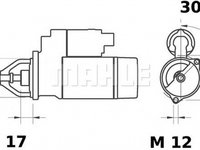 Electromotor AUDI A4 8D2 B5 MAHLE ORIGINAL MS304