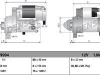 Electromotor AUDI A4 8K2 B8 DENSO DSN994