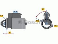 Electromotor AUDI A4 Cabriolet 8H7 B6 8HE B7 BOSCH 0986018020