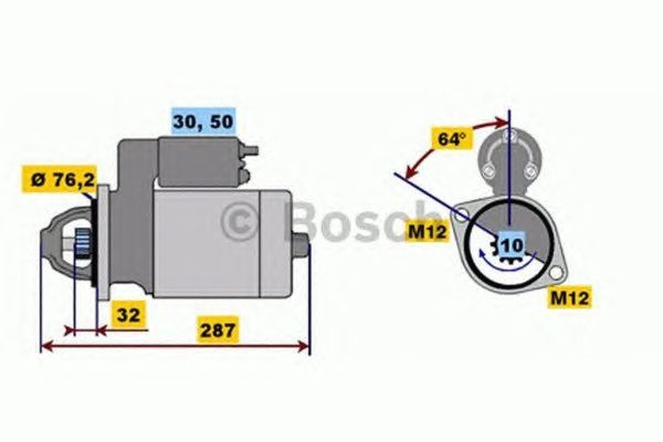 Electromotor AUDI A4 Cabriolet 8H7 B6 8HE B7 BOSCH 0001109021