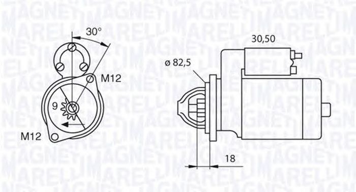 Electromotor AUDI A4 Cabriolet 8H7 B6 8HE B7 MAGNETI MARELLI 063521101380