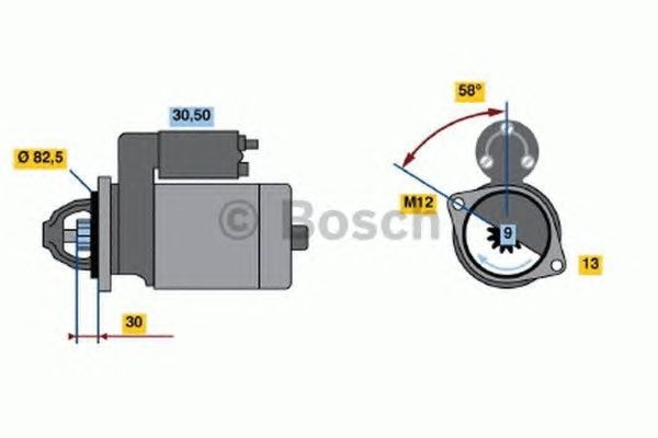 Electromotor AUDI A4 Cabriolet 8H7 B6 8HE B7 BOSCH 0001108220