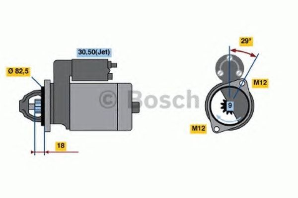 Electromotor AUDI A4 Cabriolet 8H7 B6 8HE B7 BOSCH 0001109064