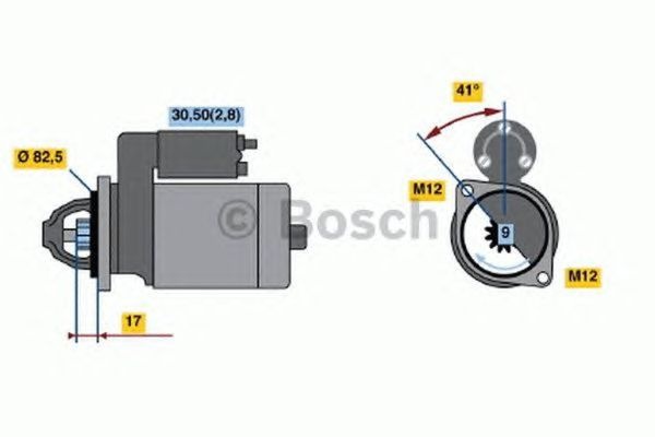 Electromotor AUDI A4 Cabriolet 8H7 B6 8HE B7 BOSCH 0001107427