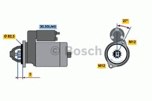 Electromotor AUDI A4 Cabriolet 8H7 B6 8HE B7 BOSCH 0001125053