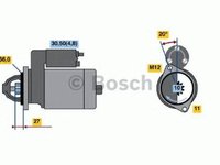 Electromotor AUDI A5 8T3 BOSCH 0001108415