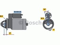 Electromotor AUDI A5 8T3 BOSCH 0001109361