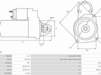 Electromotor AUDI A6/S6 IV (4G2, 4GC, C7) Sedan, 11.2010 - 09.2018 AS-PL S6207