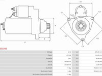 Electromotor AUDI A8 II (4E2, 4E8) Sedan, 10.2002 - 12.2010 AS-PL S3150S