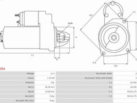 Electromotor AUDI COUPE II (89, 8B) Compartiment, 10.1988 - 12.1996 AS-PL S0054