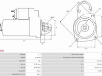 Electromotor AUDI COUPE II (89, 8B) Compartiment, 10.1988 - 12.1996 AS-PL S0030