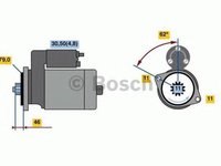 Electromotor AUDI TT FV3 BOSCH 0001121435