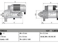 Electromotor BMW 3 E46 DENSO DSN504