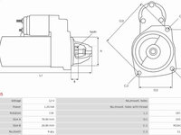 Electromotor BMW 3 - V (E92) Compartiment, 01.2005 - 12.2013 AS-PL S6185