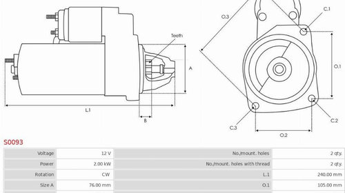 Electromotor BMW 5 E39 AS-PL S0093