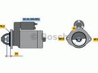 Electromotor BMW Seria 5 (E39) (1995 - 2003) Bosch 0 986 019 980