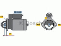 Electromotor BMW Seria 5 Touring (E61) (2004 - 2010) Bosch 0 986 021 230