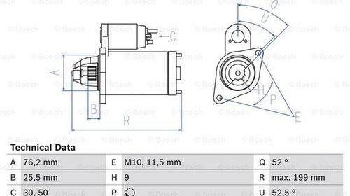 Electromotor BMW X5 E70 BOSCH 0986021500