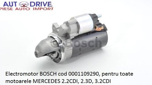 Electromotor BOSCH, cod 0001109290, pentru ME