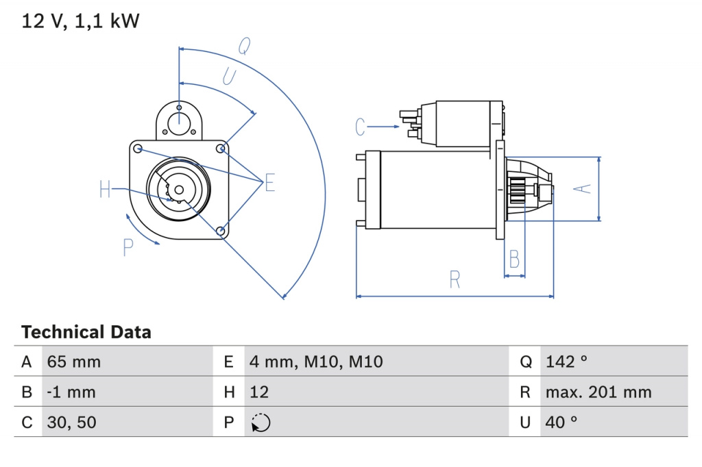 Electromotor BOSCH RENAULT LOGAN I (LS_) 2007-2012 - 0 986 021 741
