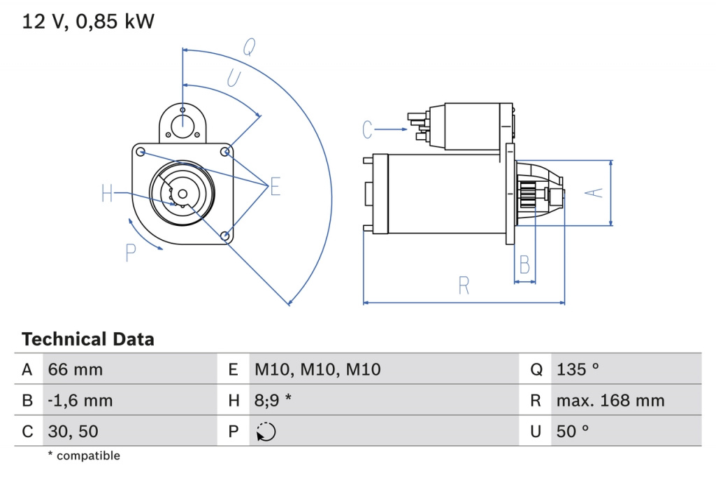 Electromotor BOSCH RENAULT MEGANE Scénic (J