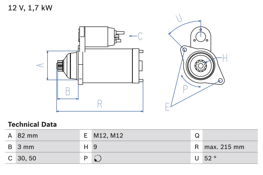 Electromotor BOSCH VW PASSAT B5.5 Variant (3B6) 2000-2005 - 0 986 024 250