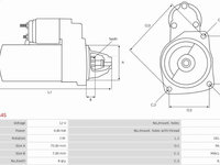 Electromotor CHEVROLET AVEO II (T250, T255) Sedan, 03.2005 - AS-PL S1144S