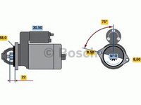 Electromotor CHEVROLET AVEO limuzina T250 T255 BOSCH 0986017120