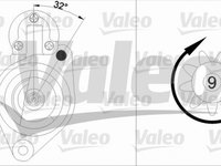 Electromotor CHEVROLET CAPTIVA C100 C140 VALEO 458184