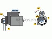 Electromotor CITROËN C1 (PM_, PN_) (2005 - 2016) Bosch 0 986 022 790