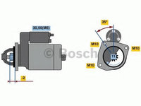 Electromotor CITROËN C6 (TD_) (2005 - 2016) Bosch 0 986 023 850