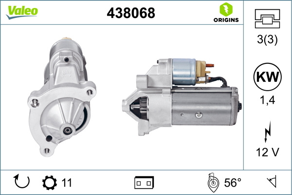 Electromotor # CitroEn Jumpy 1.9 citroen dispatch [u6u] d motorina 69cp/51kw D9B (XUD9A/U) 1995 1996 1997 1998 # 438068 # VALEO