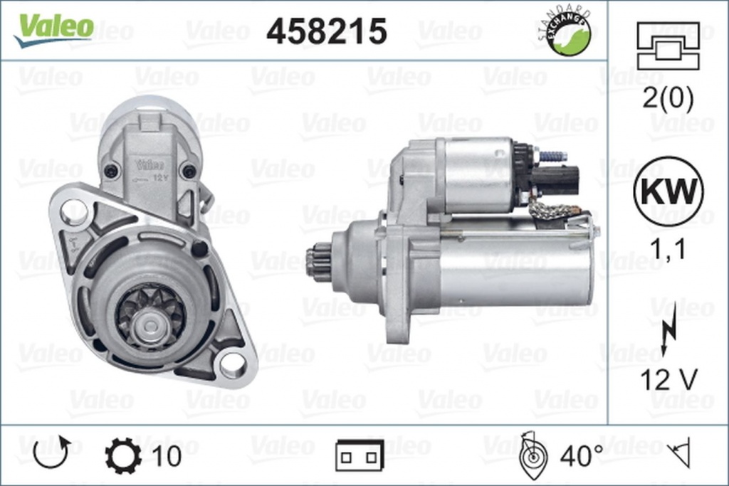Electromotor CITROEN JUMPY VALEO 458215