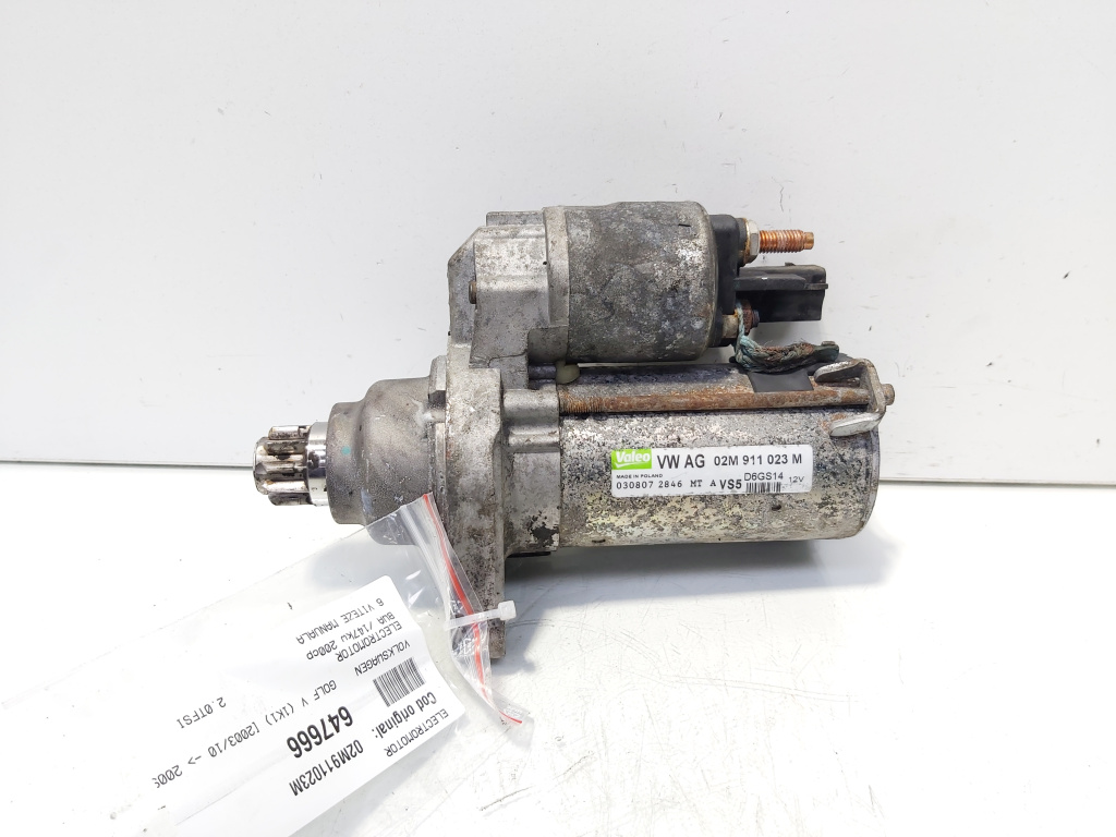 Electromotor, cod 02M911023M, VW Eos (1F7, 1F8), 2.0 TFSI, BWA, 6 vit man (idi:647666)