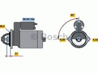 Electromotor DAEWOO CIELO limuzina KLETN BOSCH 0986014860