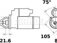 Electromotor DAEWOO CIELO limuzina KLETN MAHLE ORIGINAL MS409