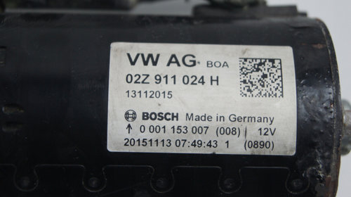 Electromotor din dezmembrari 02Z911024H VW Passat 1.6 diesel 2009 - 2014 Electromotor Bosch Cay