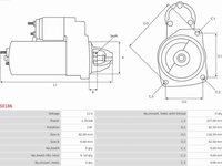 Electromotor FIAT BRAVO (198) Van, 03.2008 - 12.2014 AS-PL S0186