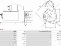 Electromotor FIAT BRAVO (198) Van, 03.2008 - 12.2014 AS-PL S0195