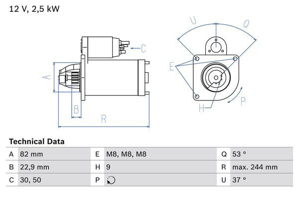 Electromotor # Fiat Ducato 2.3 platou / sasiu [244] jtd motorina 110cp/81kw F1AE0481C 2002 2003 2004 2005 2006 # 0 986 023 120 # BOSCH