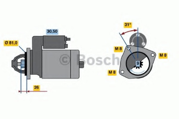 Electromotor # Fiat Ducato 2.8 platou / sasiu [230] jtd 4x4 motorina 128cp/94kw 8140.43S 2001 2002 # 0 986 018 960 # BOSCH