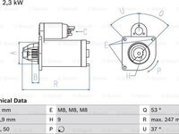 Electromotor FIAT DUCATO caroserie 230L BOSCH 0 986 018 960