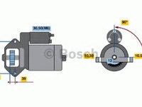 Electromotor FIAT DUCATO caroserie (250, 290) (2006 - 2016) Bosch 0 986 021 810