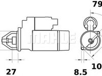 Electromotor FIAT PUNTO 188 MAHLE ORIGINAL MS35