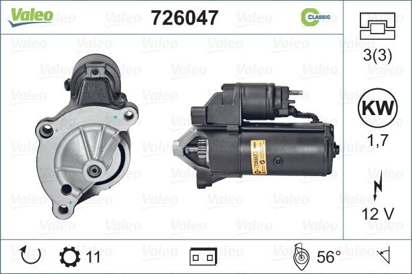 Electromotor # Fiat Scudo 2.0 combinato [220p] jtd motorina 94cp/69kw RHX 2004 2005 2006 # 726047 # VALEO