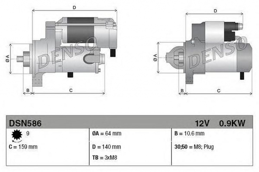 Electromotor FIAT SCUDO Combinato 220P DENSO DSN58